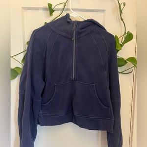 Lululemon Scuba Oversized Half Zip Hoodie M/L Night Sea